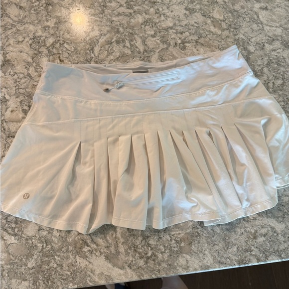 lululemon athletica Pants - Lululemon Womens Pace Skort Off White Golf Tennis Skirt Sporty Shorts 12